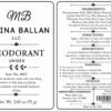 Natural deodorant Unisex .Net .Wt. 2.65 Oz ( 75 g).