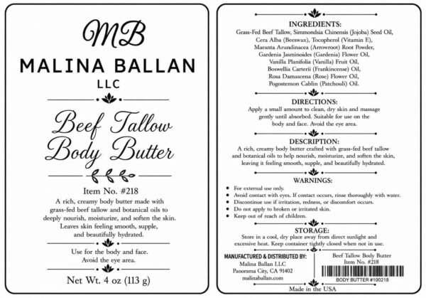 Beef Tallow Body Butter